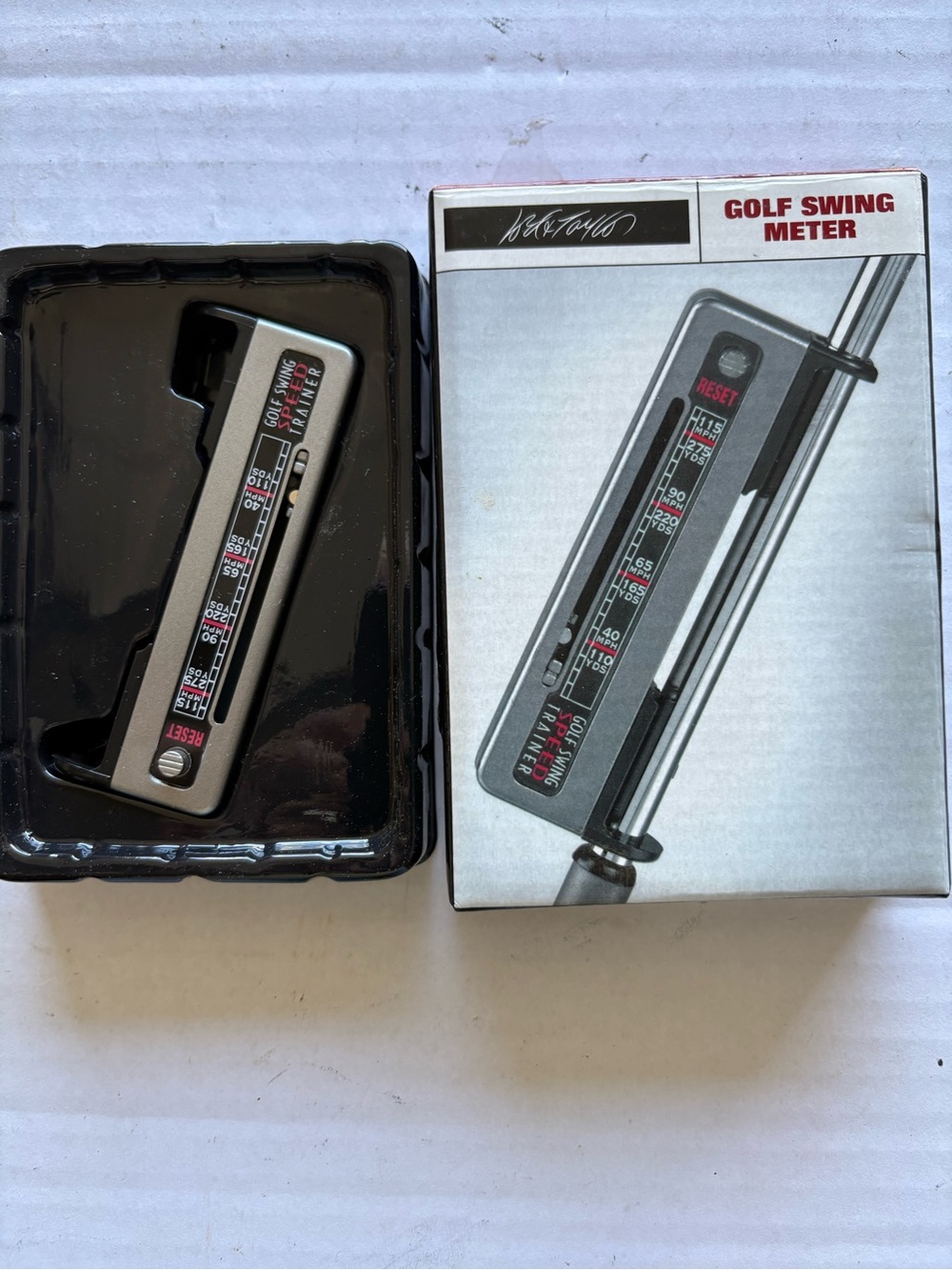 Lord & Taylor Gray and Black Golf Swing Meter Trainer